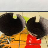 Old insulating teapot in ceramic and chrome metal - Dovo Tiel