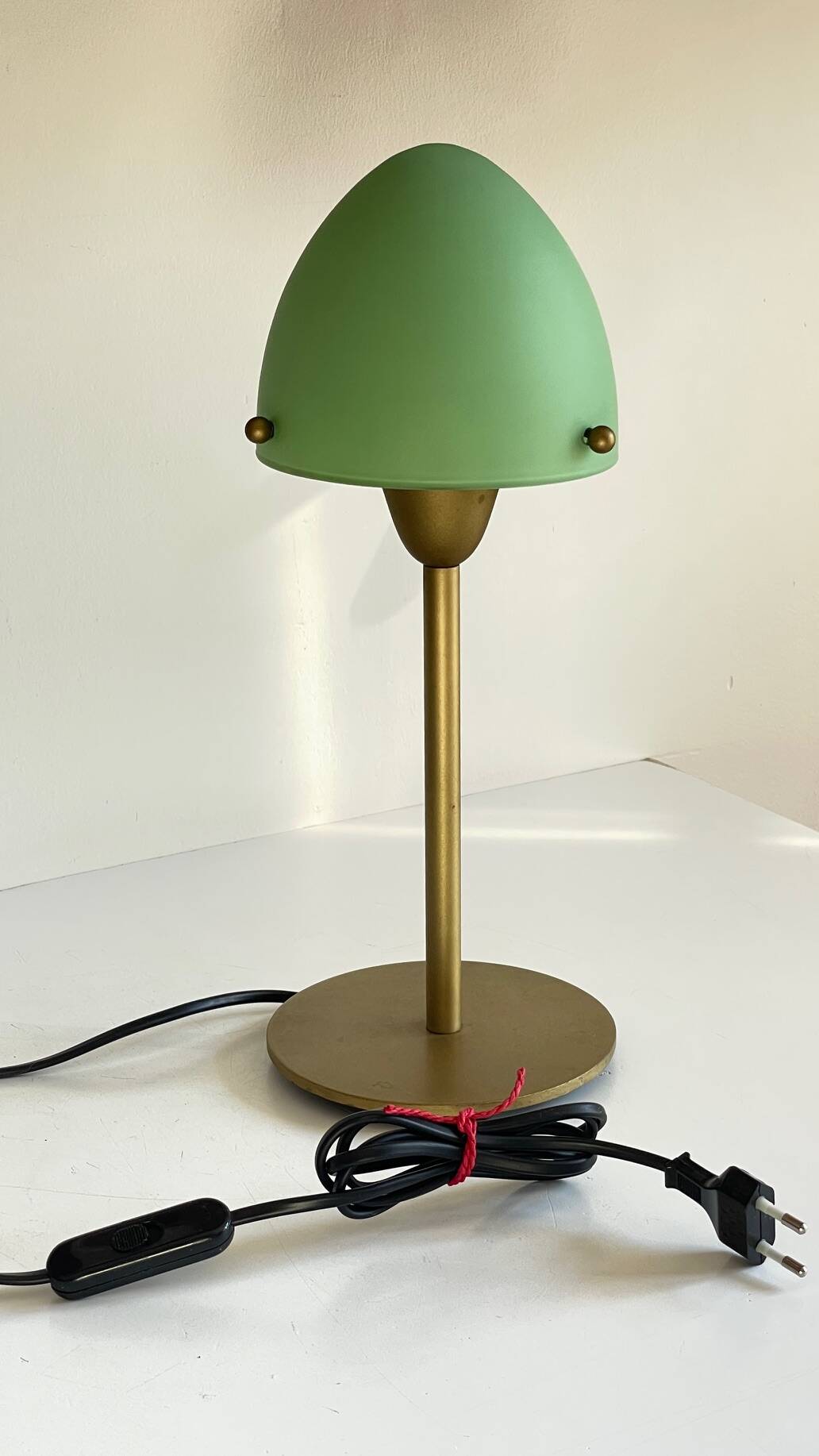 Mushroom lamp sce opaline glass vintage