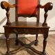 PAIR OF ARMCHAIRS WITH HIGH BACK STYLE LOUIS XIII