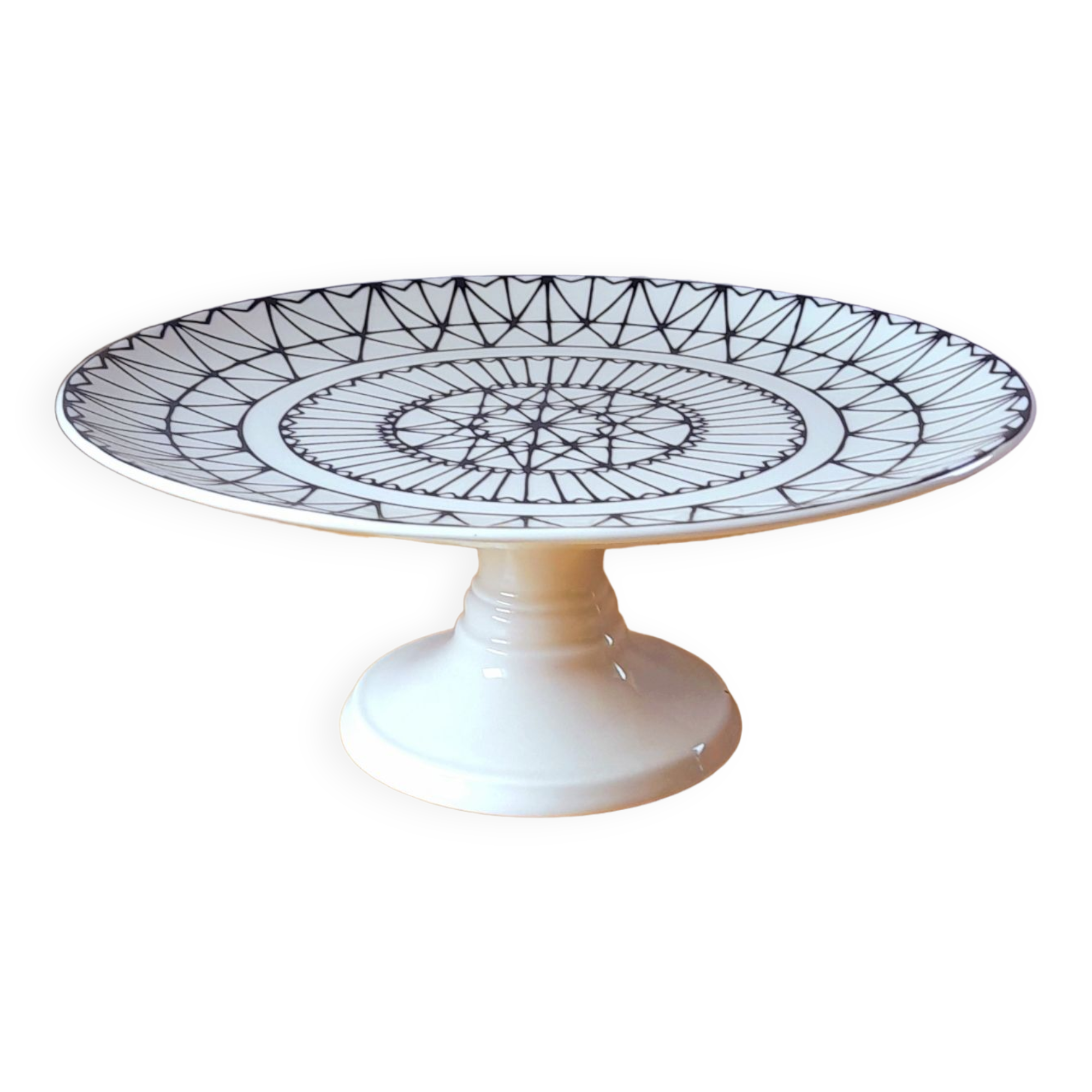 Plat à gâteaux en faïence