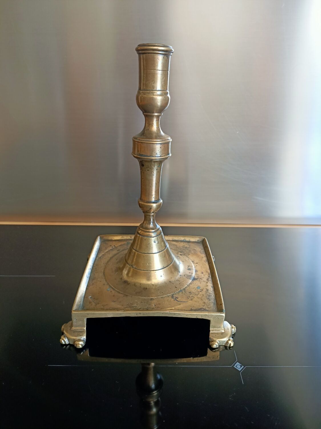 Spanish candle holder eighteenth bronze