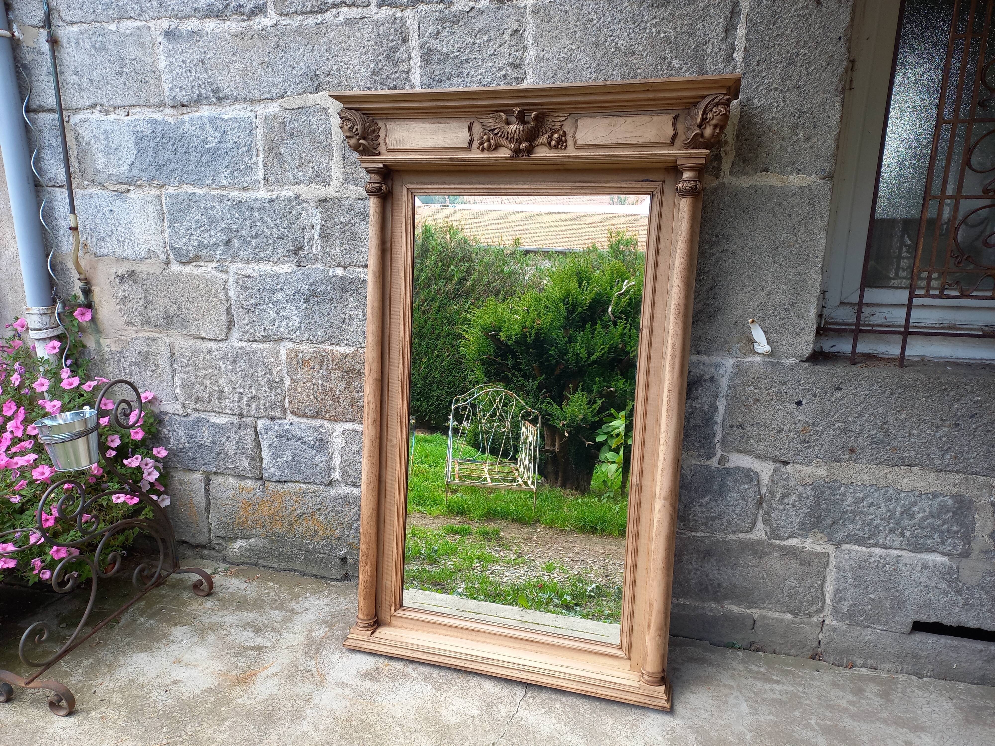 Carved wooden mirror, 168x112 cm