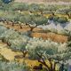 Watercolour landscape of Provence "the fort on the town", early 20th century.