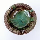 Empty Ashtray Pocket Cup Vintage Ceramic AC Pottery Blue Gradients