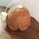 Hanging lamp braided wicker shaped flower