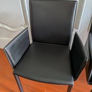 4 leather Twiggy chairs by Gebrüder Thonet
