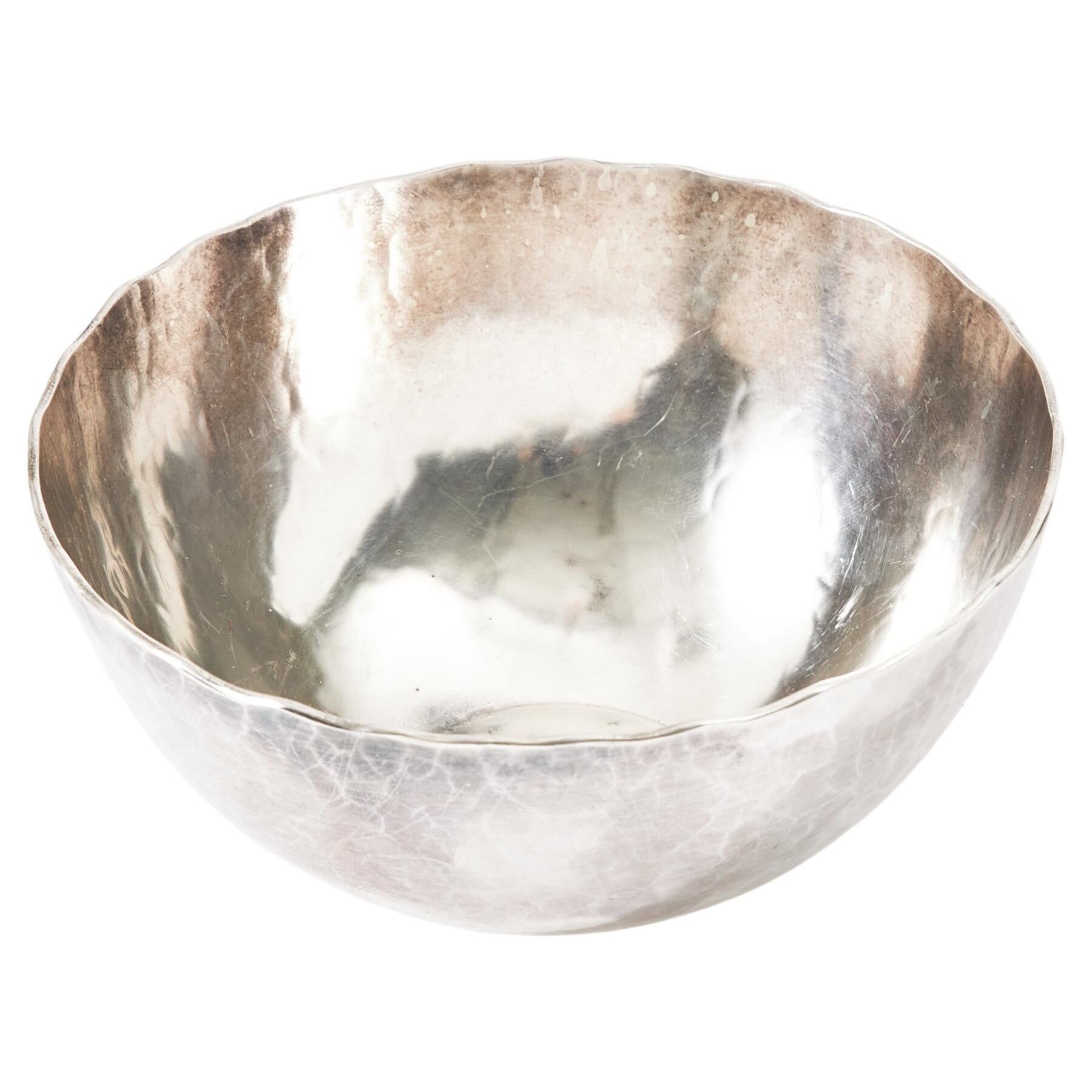 Rey Urban Bowl in silver Sweden 1970 Signed