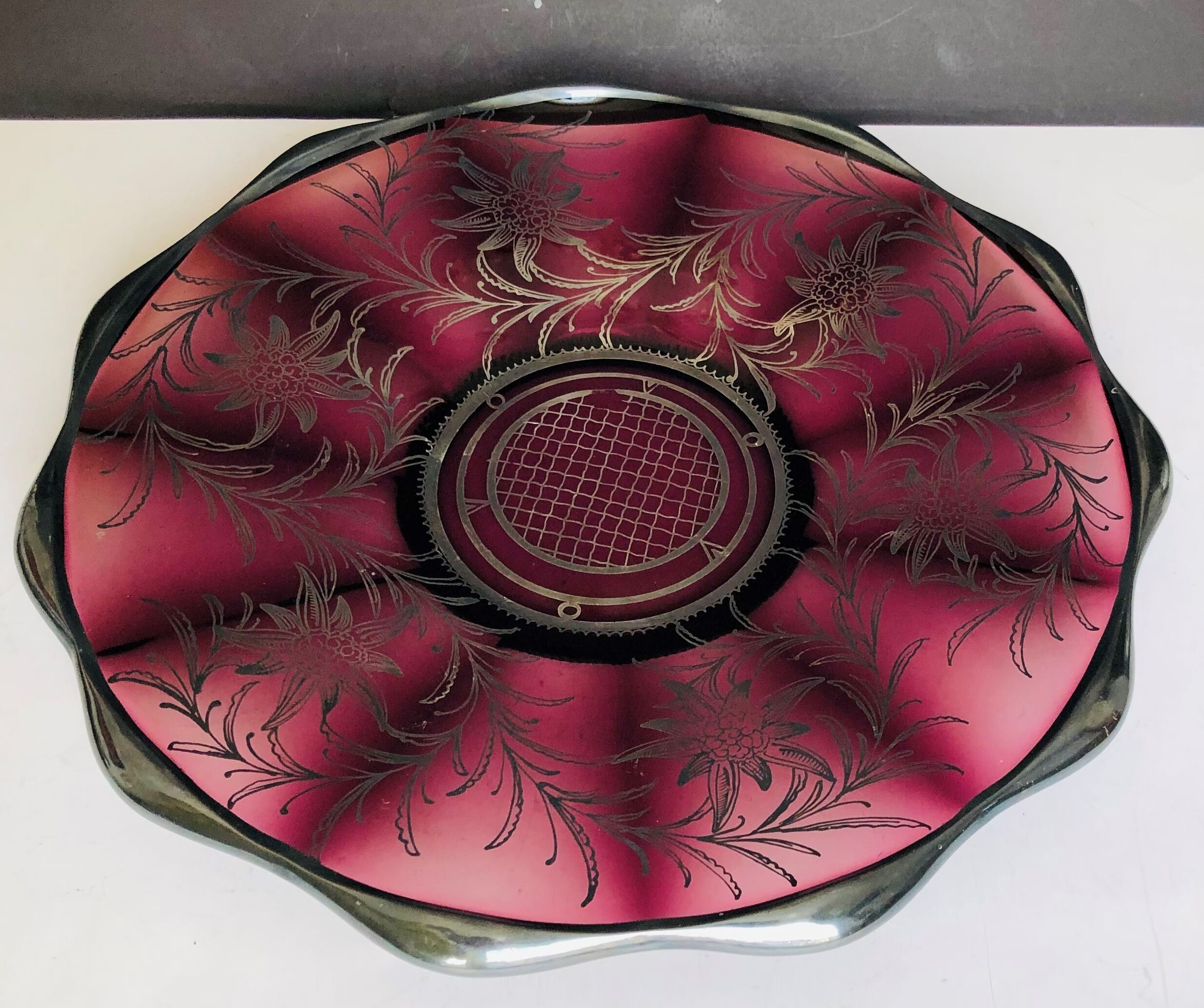 Tinted glass dish