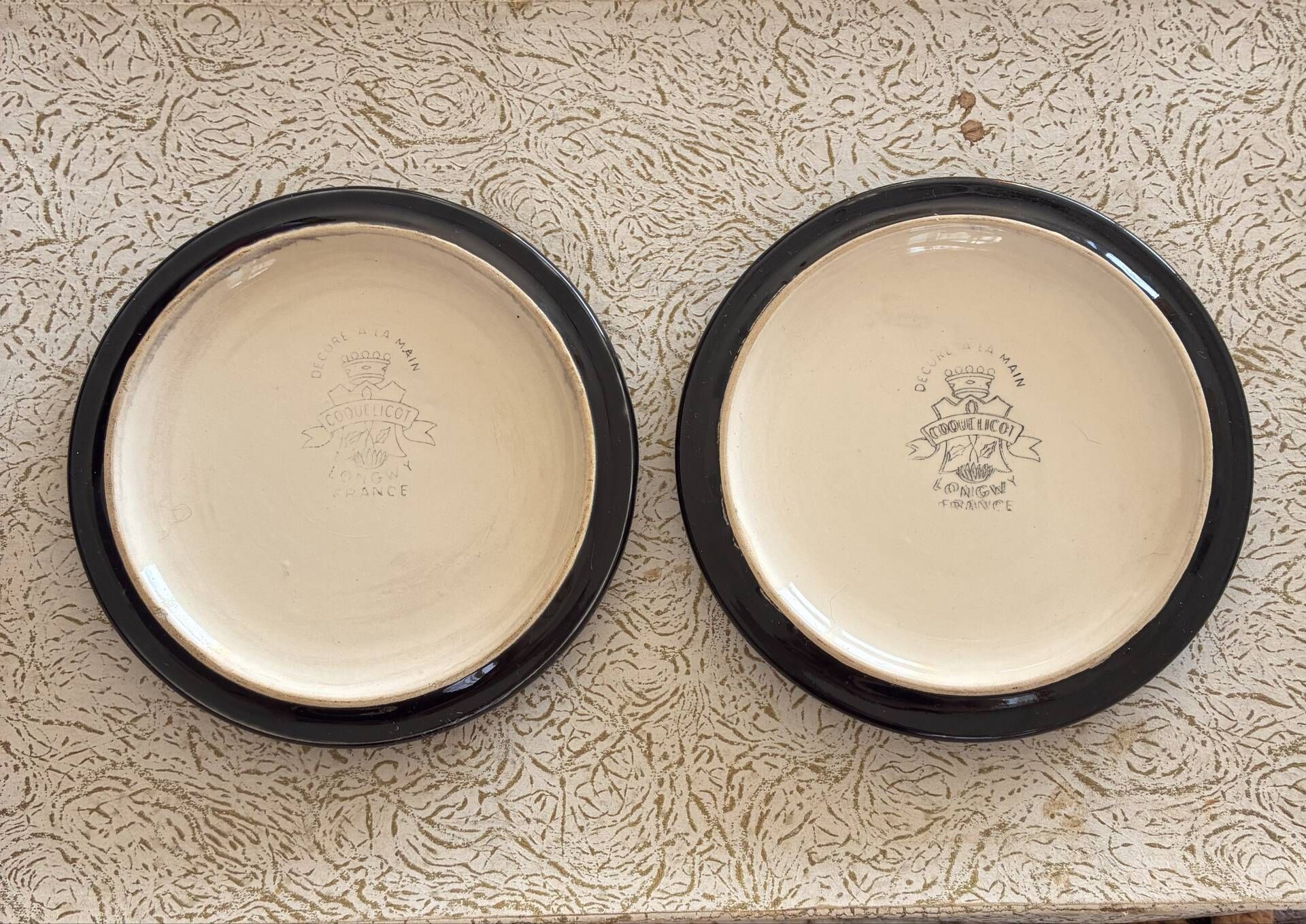 Vintage Table Set Enamels of Longwy – L. Valenti (Original Box)