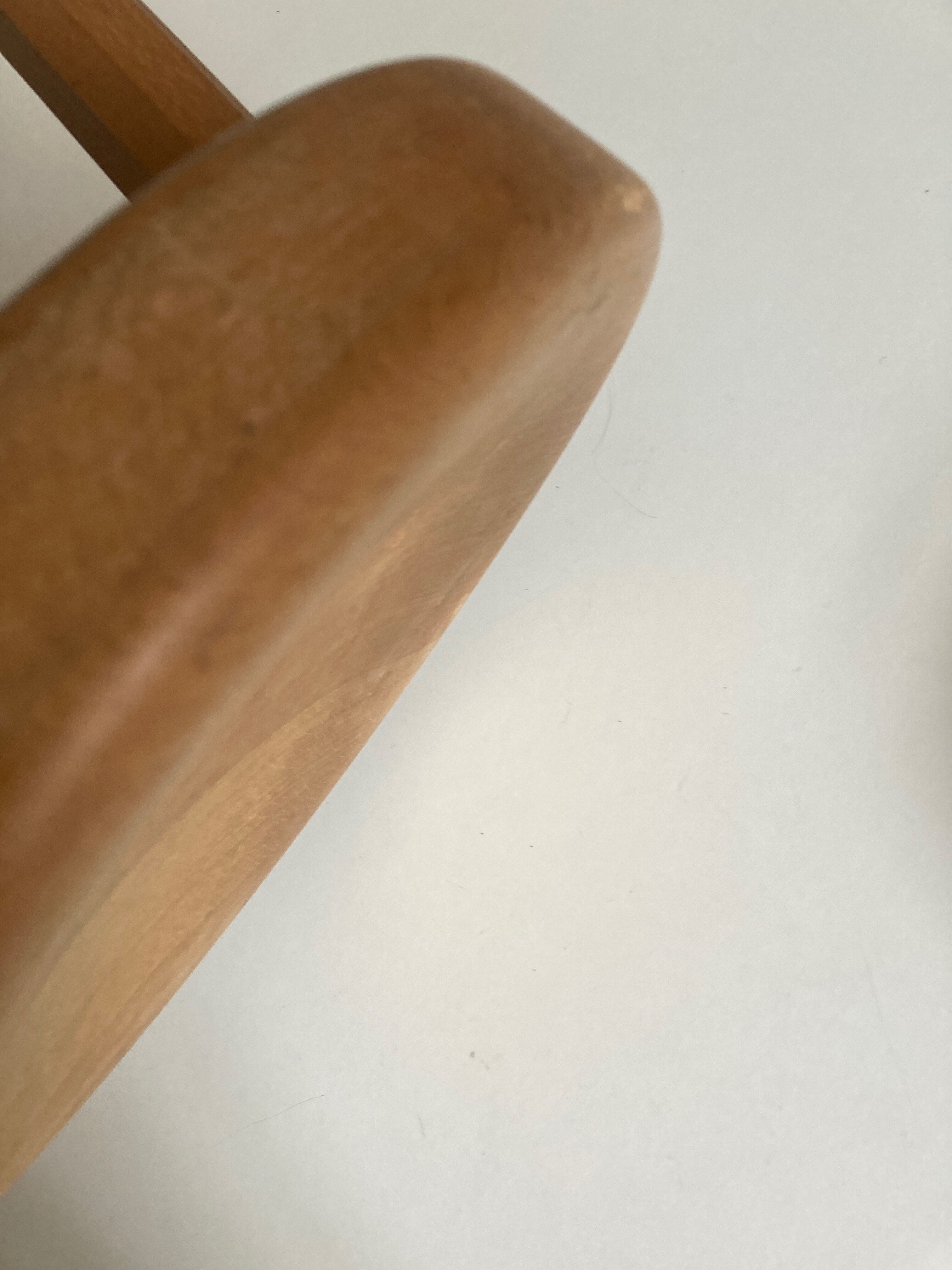 Wooden stool tripod hollow seat 1960