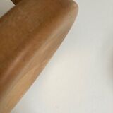 Wooden stool tripod hollow seat 1960