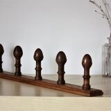 Turned wooden coat holder