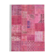 Handmade anatolian overdyed 170 cm x 240 cm pink patchwork carpet