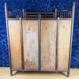 Asia 19th century: Magnificent collector's display case with tapestry background