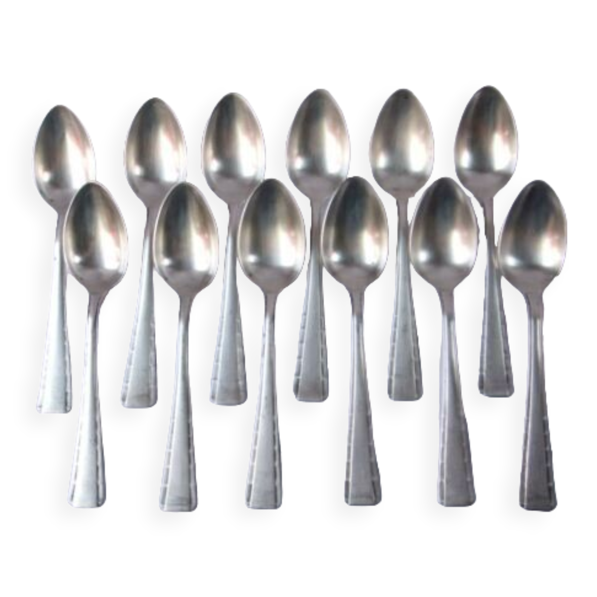 Spoons Ercuis silver metal covered service hallmark art deco