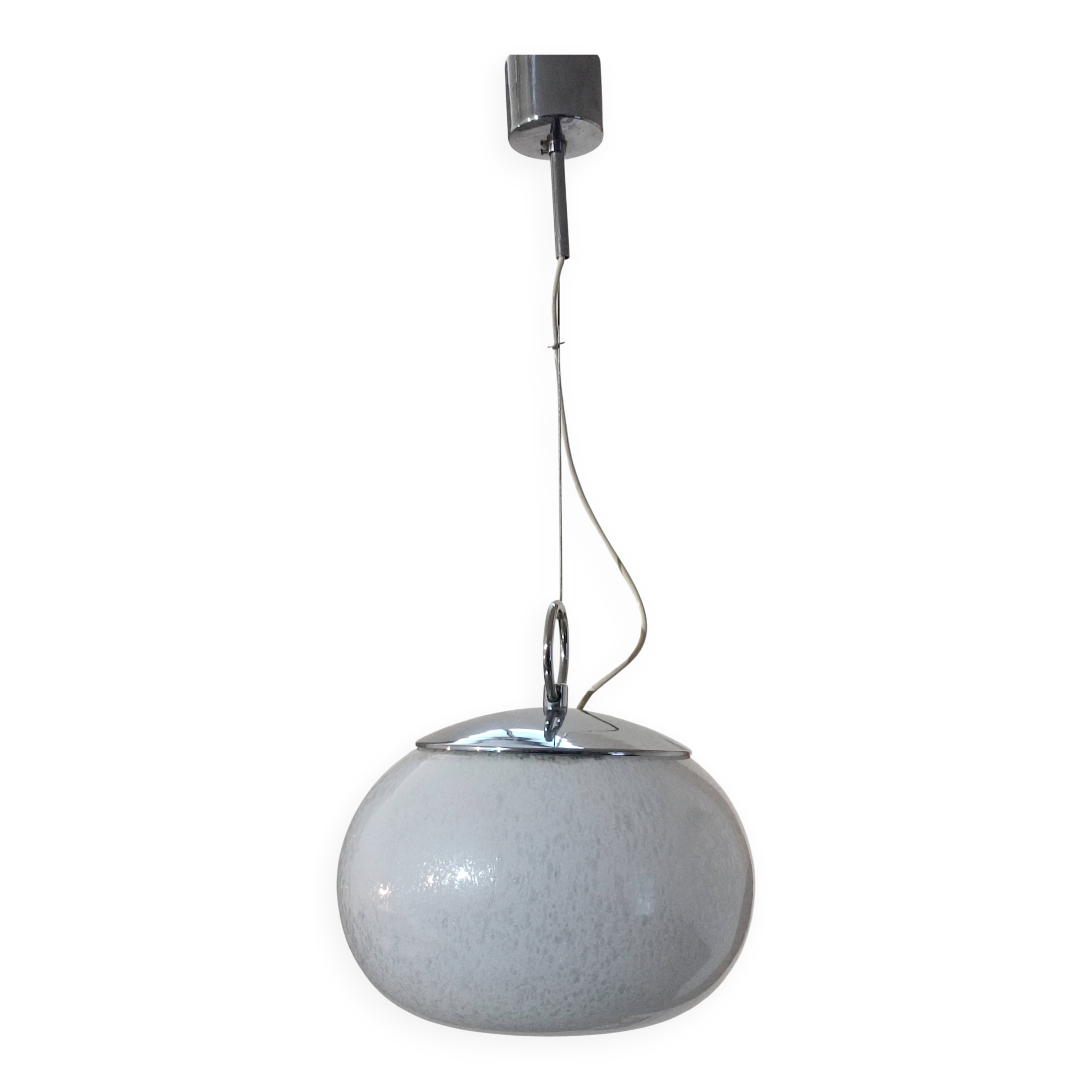 Suspended glass lamp Murano by Mazzega 1970s