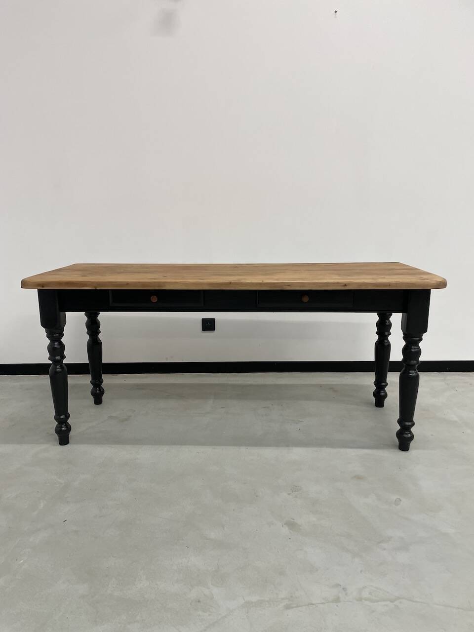 Farm table desk turned legs