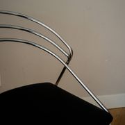 2 Vintage Design 80s Stylistic Wire Steel Chairs Chrome