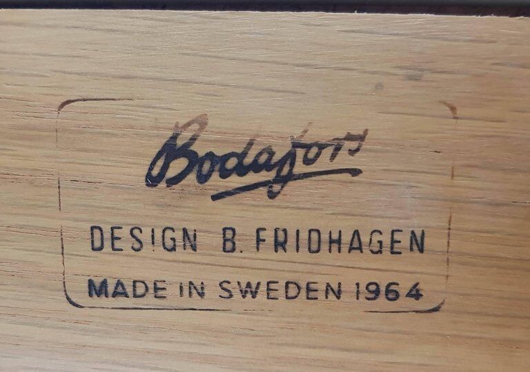 Bertil Fridhagen for Bodafors blond oak bookcase