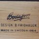Bertil Fridhagen for Bodafors blond oak bookcase