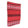 Rectangular tablecloth, Basque household linen in red cotton with black and white embroidery, vintage