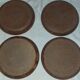 Lot de 4 assiettes en grès