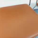 4 vintage sleigh chairs from the 70s, in designer chrome metal