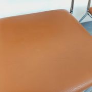 4 vintage sleigh chairs from the 70s, in designer chrome metal