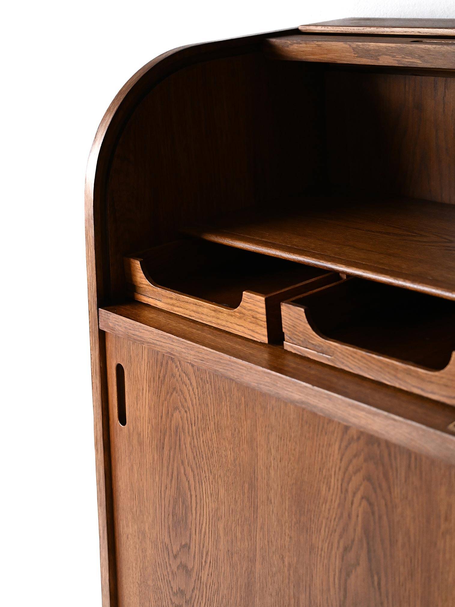 Vintage Scandinavian oak secretaire by Nybro Möbelfabrik