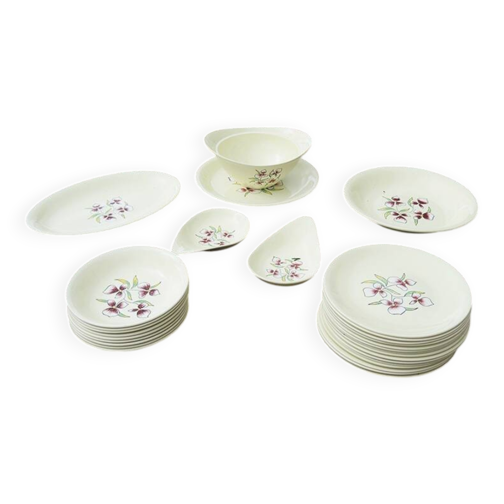 Antique Salins Dinnerware Set - Edith 30 Pieces