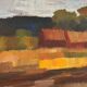Original Swedish Oil on Canvas – "Landscape" by Olle Rhönnstad – Signed – Vintage and Framed – 43 × 35 cm (16.9" × 13.8")