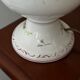 Antique lamp in hand-painted faience by Colas Roger Clamecy