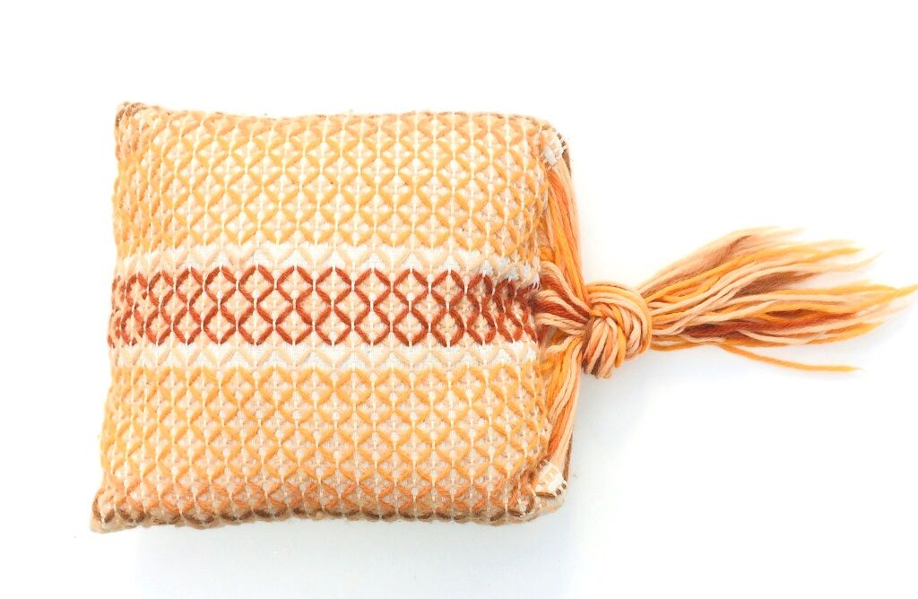 Vintage 70s knit cushion