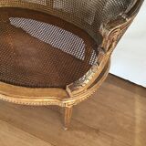 Louis XVI style caned bench