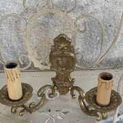 Wall lamp in gilded bronze baroque louis XV style vintage shell pattern