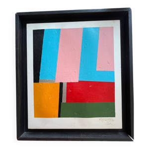 Tableau : huile sur panneau - contemporain