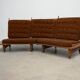 Curved sofa by Guillerme et Chambron for Votre Maison