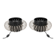 Pair of vintage lamps in black metal and chrome – 1970s