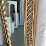 Rattan foot mirror with braces H:2m