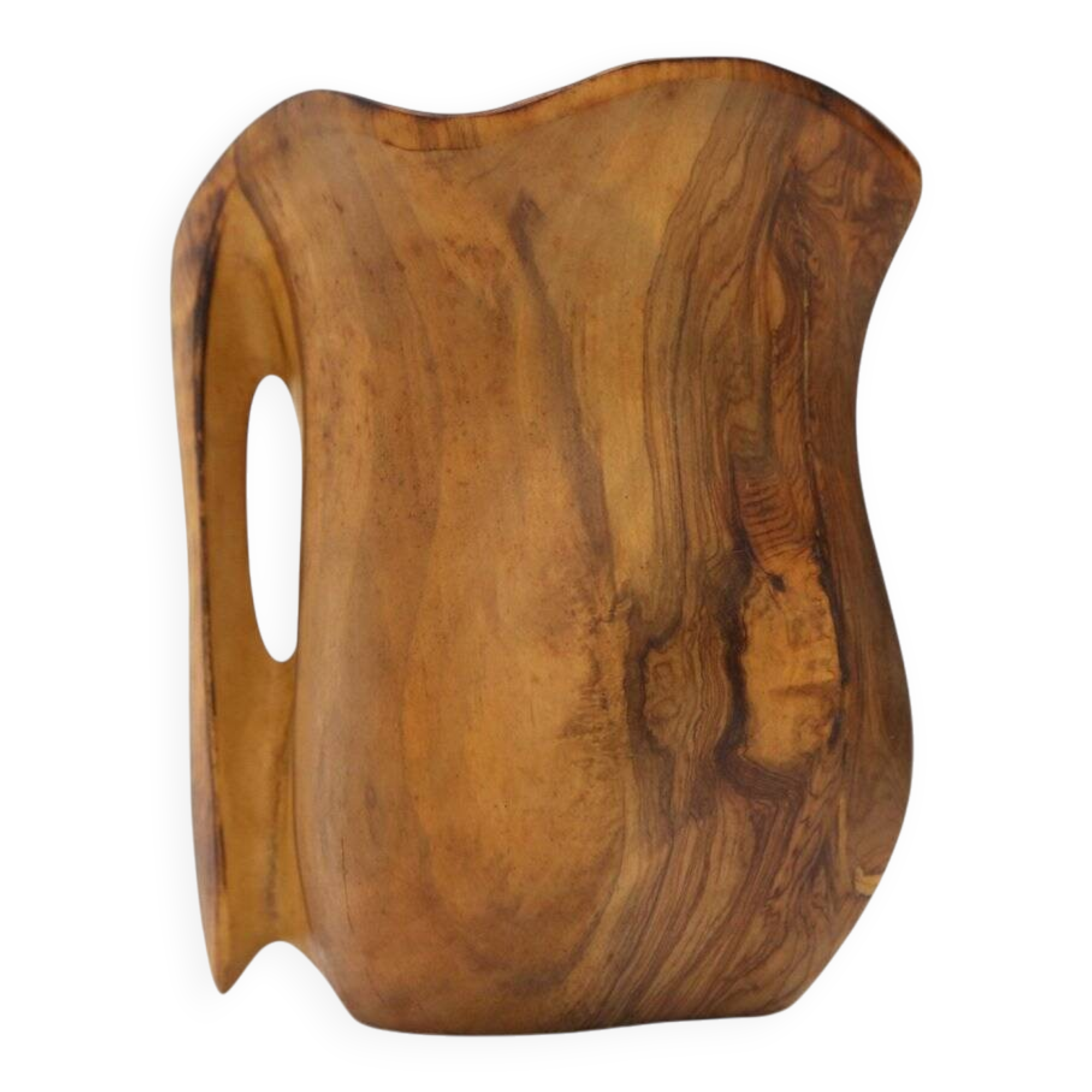 Pichet en bois sculpté dans le style d'Alexandre Noll, 1960s