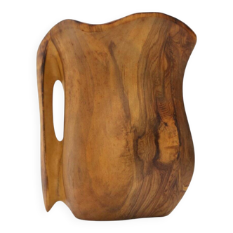 Carved wooden pitcher in the style of Alexandre Noll, 1960s.