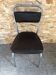 Old chair metal chrome & skaï brown 70s vintage