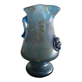 Vase with handle and spout Scavo Seguso Vetri d'Arte iridescent glass Murano 1950