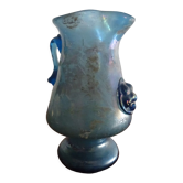 Vase with handle and spout Scavo Seguso Vetri d'Arte iridescent glass Murano 1950