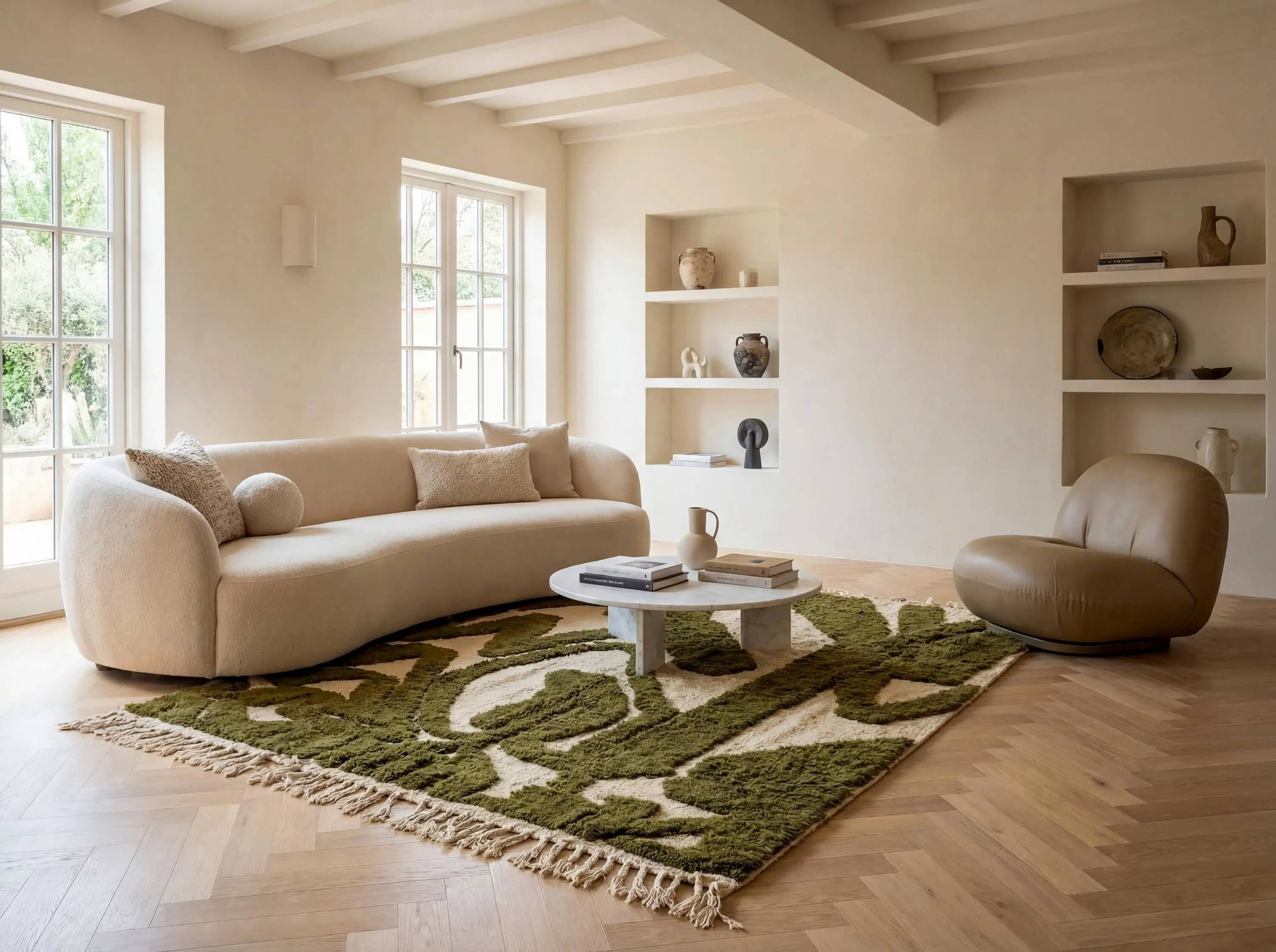 Traditional Moroccan rug, pure wool, 3x2 m.