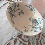 Lot vaisselle ancienne Rose de Noel Faïencerie Lyonnaise