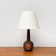 Brutalist Danish studio ceramic table lamp, 1979