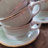 Set of 8 opaque porcelain cups – 1950s