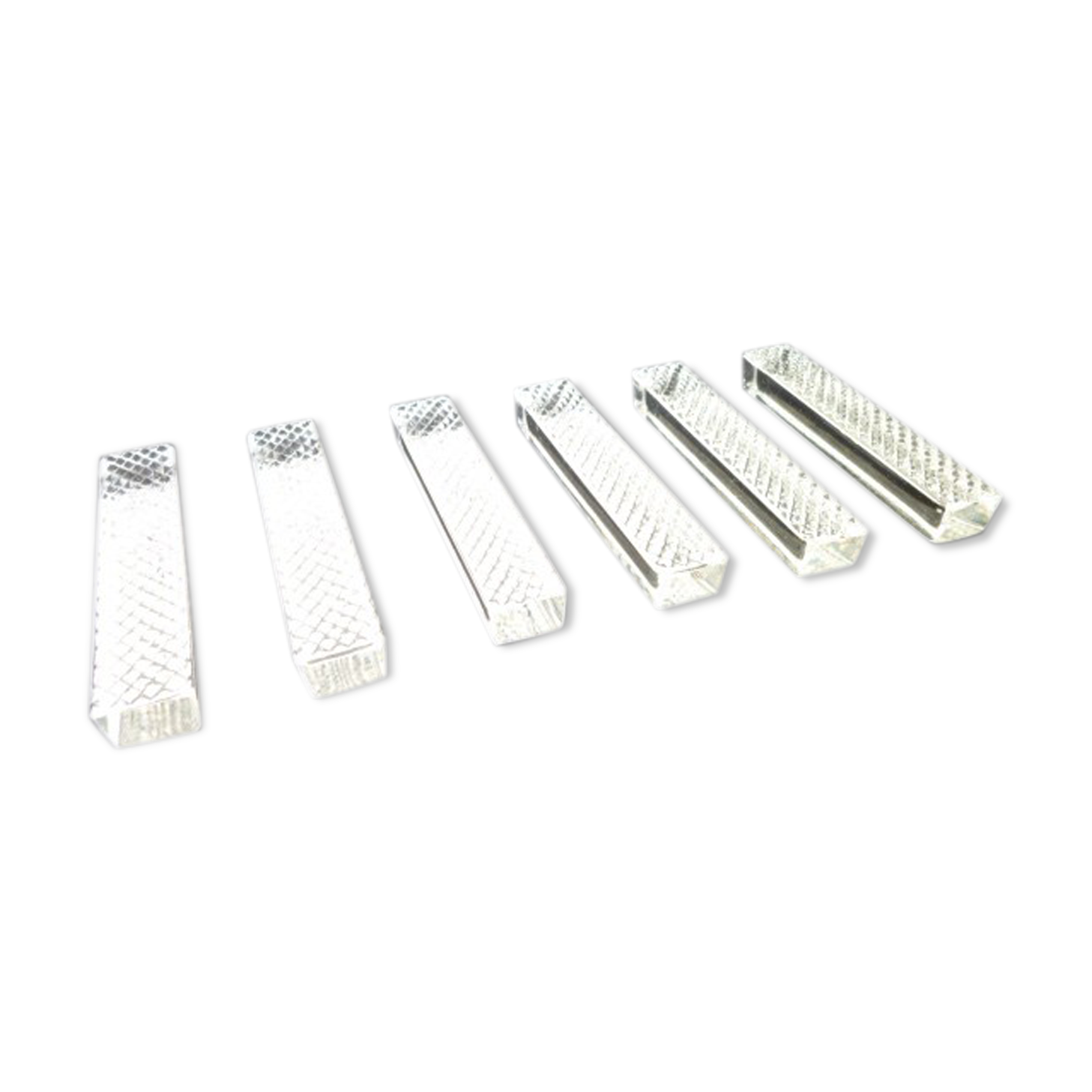 Set of 6 lead crystal knife holders Decoration diamond tips
