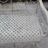 Wrought iron garden bench